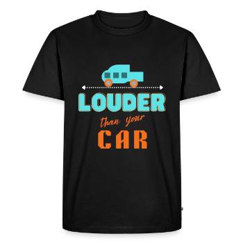 plus bruyant que votre voiture - T-shirt Premium bio Homme - noir - Devant - Nico (187cm)