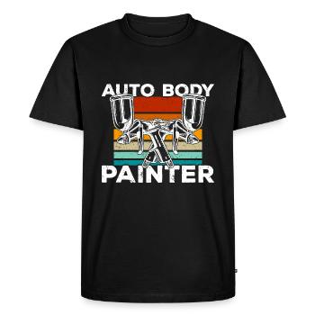 Peintre de carrosserie automobile Peintre de voiture Peintre automobile - T-shirt Premium bio Homme - noir - Devant - Nico (187cm)