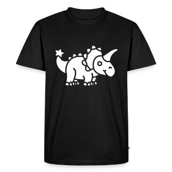 Triceratops - T-shirt Premium bio Homme - noir - Devant - Nico (187cm)