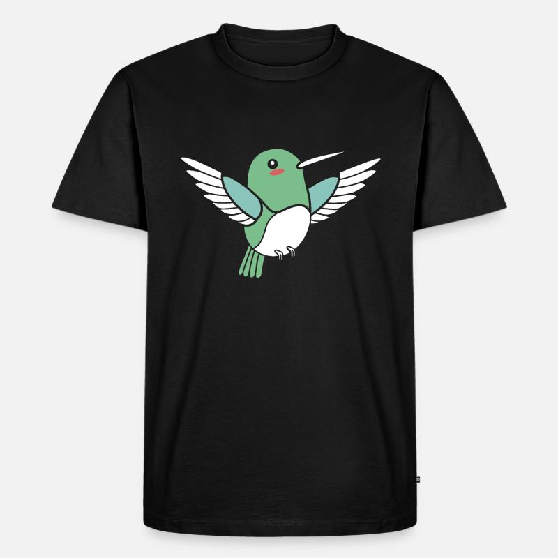Kolibri - Männer Premium Bio T-Shirt - Schwarz