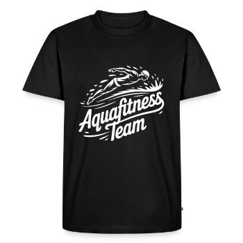 Equipe d’aquafitness - Exercice et sport dans l’eau - T-shirt Premium bio Homme - noir - Devant - Nico (187cm)