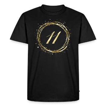 11 - Men's Premium Organic T-Shirt - black - Front - Nico (187cm)