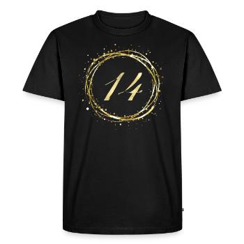14 - T-shirt Premium bio Homme - noir - Devant - Nico (187cm)