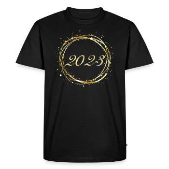 2023 - Men's Premium Organic T-Shirt - black - Front - Nico (187cm)