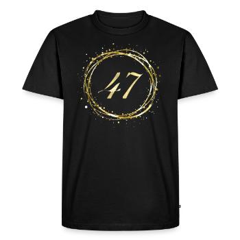 47 - T-shirt Premium bio Homme - noir - Devant - Nico (187cm)