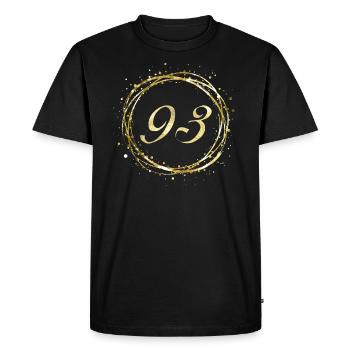 93 - Men's Premium Organic T-Shirt - black - Front - Nico (187cm)