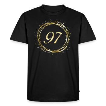 97 - Men's Premium Organic T-Shirt - black - Front - Nico (187cm)