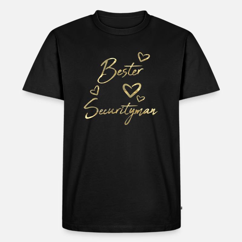 Bester Securityman - Männer Premium Bio T-Shirt - Schwarz