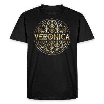 Veronica - Men's Premium Organic T-Shirt - black - Front - Nico (187cm)