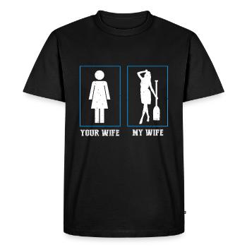 Entraîneur de bateau-dragon et bateau-dragon - T-shirt Premium bio Homme - noir - Devant - Nico (187cm)