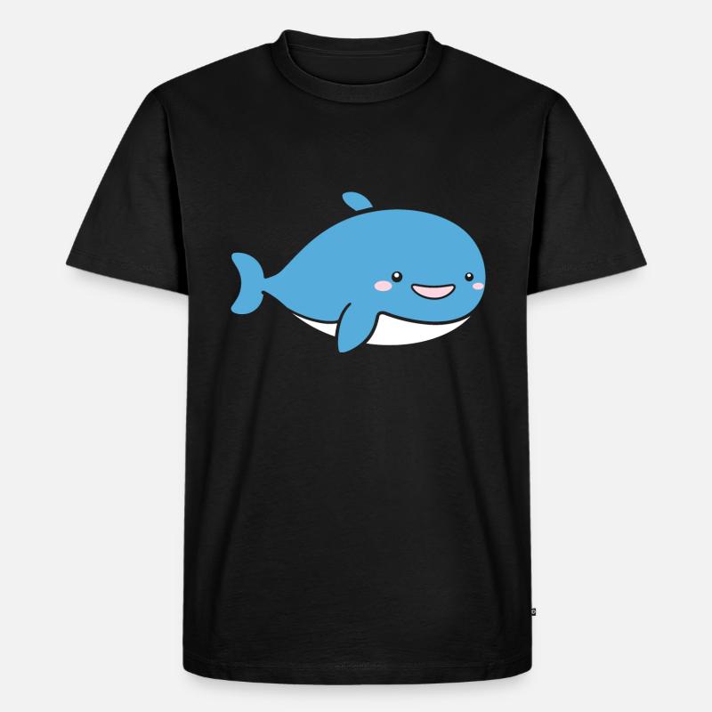 Wal - Männer Premium Bio T-Shirt - Schwarz