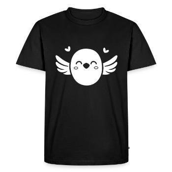 Colombe - T-shirt Premium bio Homme - noir - Devant - Nico (187cm)