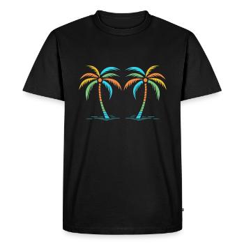 je suis en vacances - T-shirt Premium bio Homme - noir - Devant - Nico (187cm)