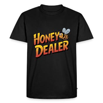 Drôle Marchand d’abeilles Humour Apiculteur Papa - T-shirt Premium bio Homme - noir - Devant - Nico (187cm)