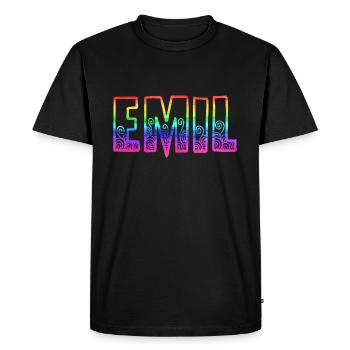 emil rs arc-en-ciel - T-shirt Premium bio Homme - noir - Devant - Nico (187cm)