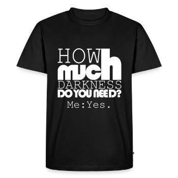 Combien d’obscurité ? - T-shirt Premium bio Homme - noir - Devant - Nico (187cm)