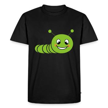Chenilles insecte Amour petite chenille - T-shirt Premium bio Homme - noir - Devant - Nico (187cm)