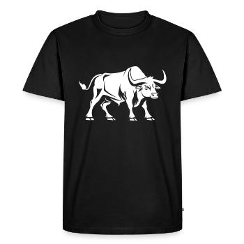 Bull - Men's Premium Organic T-Shirt - black - Front - Nico (187cm)