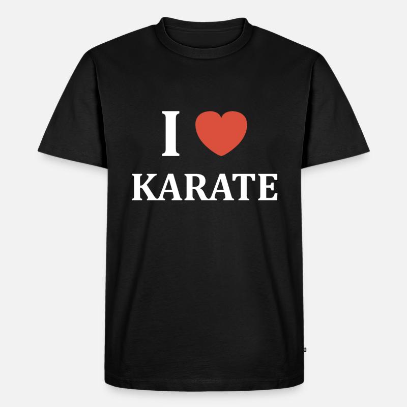 Karate - Männer Premium Bio T-Shirt - Schwarz