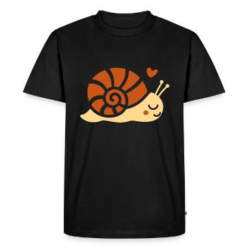 Snail - Men's Premium Organic T-Shirt - black - Front - Nico (187cm)