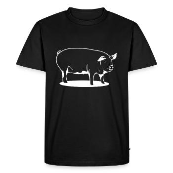 porc - T-shirt Premium bio Homme - noir - Devant - Nico (187cm)