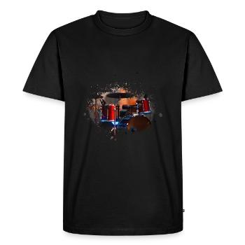 Drums drummers Band - Men's Premium Organic T-Shirt - black - Front - Nico (187cm)