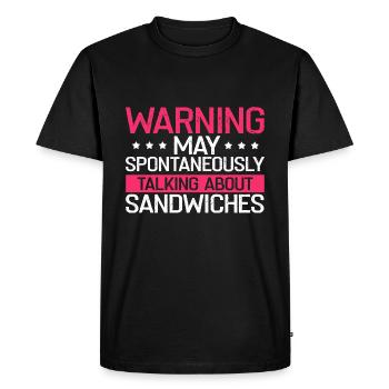 Sandwich de jour et de nuit FastFood - T-shirt Premium bio Homme - noir - Devant - Nico (187cm)