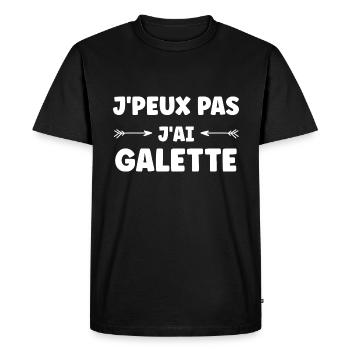 Galette - T-shirt Premium bio Homme - noir - Devant - Nico (187cm)