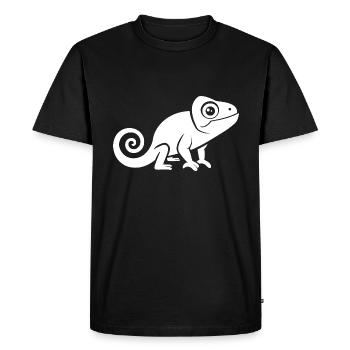 chameleon - Men's Premium Organic T-Shirt - black - Front - Nico (187cm)
