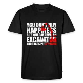Excavator design for excavator operators - Men's Premium Organic T-Shirt - black - Front - Nico (187cm)