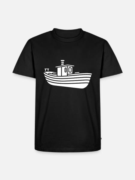 Bateau humour péniche - T-shirt Premium bio Homme - noir