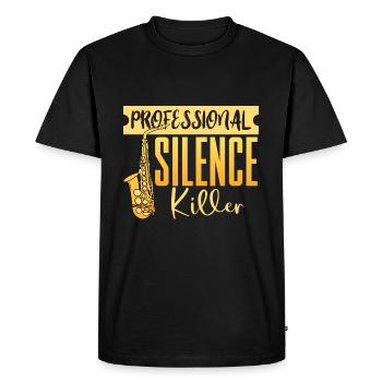 Saxophon Saxophonist Saxophonistin Sax - Men's Premium Organic T-Shirt - black - Front - Nico (187cm)