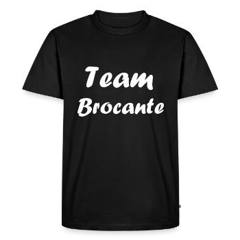 Vide grenier humour brocante - T-shirt Premium bio Homme - noir - Devant - Nico (187cm)