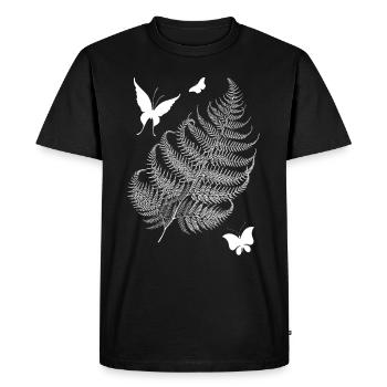 Conception de papillons de fougère - T-shirt Premium bio Homme - noir - Devant - Nico (187cm)