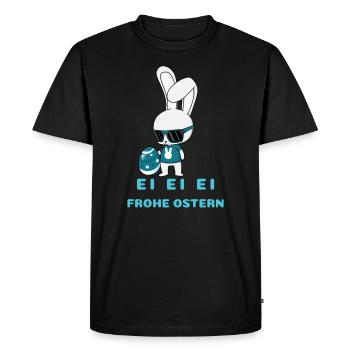 Happy Easter - Men's Premium Organic T-Shirt - black - Front - Nico (187cm)