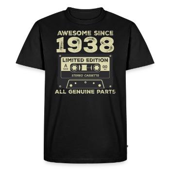 1938 Anniversaire Né En 1938 Vintage Rétro - T-shirt Premium bio Homme - noir - Devant - Nico (187cm)