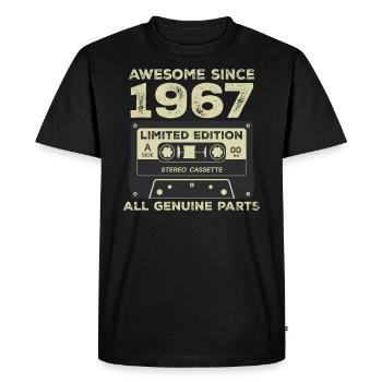 1967 Anniversaire Né En 1967 Vintage Rétro - T-shirt Premium bio Homme - noir - Devant - Nico (187cm)