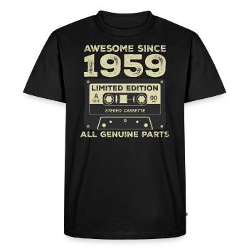 1959 Birthday Born In 1959 Vintage Retro - Men's Premium Organic T-Shirt - black - Front - Nico (187cm)