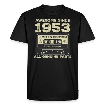 1953 Anniversaire Né En 1953 Vintage Rétro - T-shirt Premium bio Homme - noir - Devant - Nico (187cm)