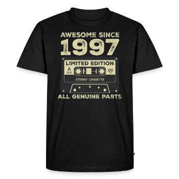 1997 Birthday Born In 1997 Vintage Retro - Men's Premium Organic T-Shirt - black - Front - Nico (187cm)
