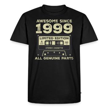 1999 Anniversaire Né En 1999 Vintage Rétro - T-shirt Premium bio Homme - noir - Devant - Nico (187cm)