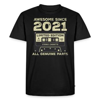 2021 Anniversaire Né En 2021 Vintage Rétro - T-shirt Premium bio Homme - noir - Devant - Nico (187cm)