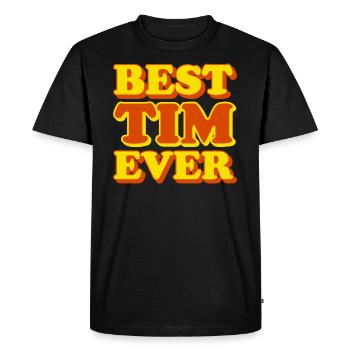 Cadeau amusant avec prénom Tim - T-shirt Premium bio Homme - noir - Devant - Nico (187cm)