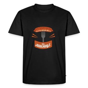 Grill saucisse - grill saucisse - T-shirt Premium bio Homme - noir - Devant - Nico (187cm)