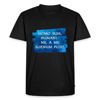 I am human and nothing is foreign to me - Men's Premium Organic T-Shirt - black - Front - Nico (187cm)