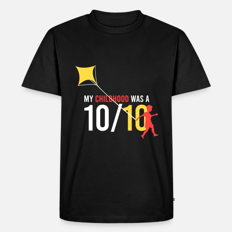meine Kindheit war eine 10/10 - Männer Premium Bio T-Shirt - Schwarz
