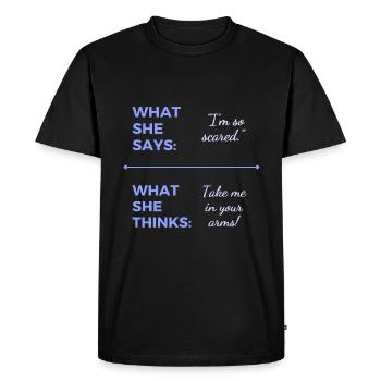 Take me in your arms! - Men's Premium Organic T-Shirt - black - Front - Nico (187cm)
