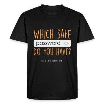 Quel mot de passe ? - T-shirt Premium bio Homme - noir - Devant - Nico (187cm)
