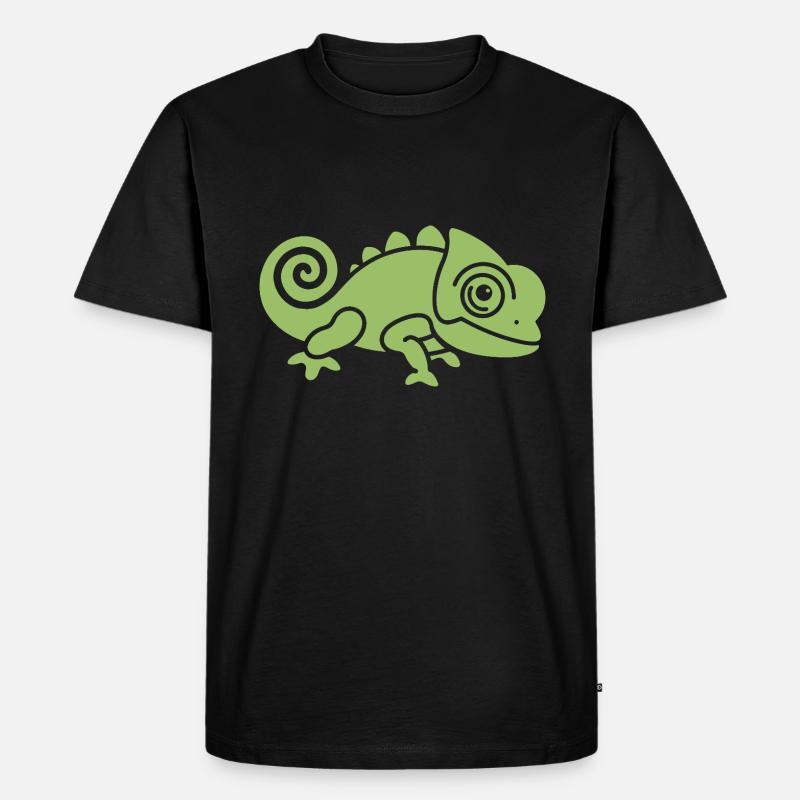 Chamäleon - Männer Premium Bio T-Shirt - Schwarz