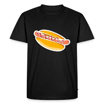 Hot dog - Men's Premium Organic T-Shirt - black - Front - Nico (187cm)